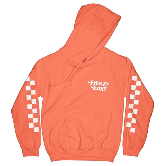 Free & Easy Pizza Boy Coral hoodie - Picture 2 of 4